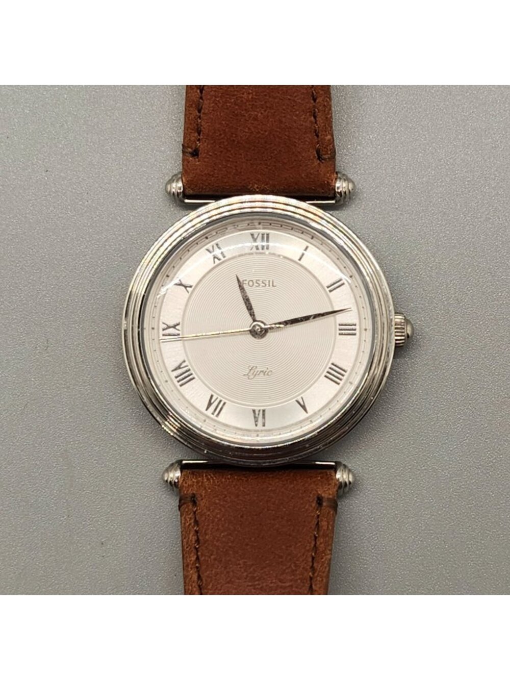 Fossil Lyric Womens Watch With Brown Leather Strap & Roman Numerals - Stainless